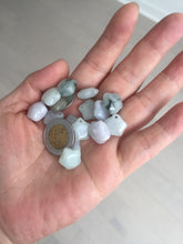 Load image into Gallery viewer, 12-13mm 100% Natural type A icy light green white purple 3D Jadeite Jade star pendant group BP3