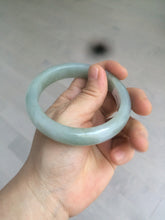 Load image into Gallery viewer, 57.3 mm Certified Type A 100% Natural green/gray Jadeite Jade bangle AZ69-0347