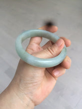 Load image into Gallery viewer, 57.3 mm Certified Type A 100% Natural green/gray Jadeite Jade bangle AZ69-0347