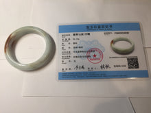 Load image into Gallery viewer, 50mm Certified 100% Natural Type A light green/yellow/brown Maple Syrup Mint Cake jadeite jade bangle BS136-4040