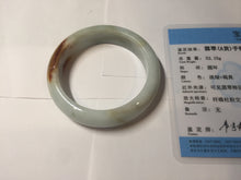Load image into Gallery viewer, 50mm Certified 100% Natural Type A light green/yellow/brown Maple Syrup Mint Cake jadeite jade bangle BS136-4040
