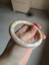 Load image into Gallery viewer, 55.6mm 100% natural beige yellow pink round cut Coral Jade (珊瑚玉) bangle SY59