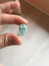 Load image into Gallery viewer, 100% Natural type A clear/ sunny green/ purple jadeite jade 3D fish Pendant BL71
