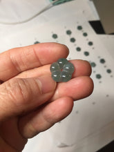 Load image into Gallery viewer, 100% Natural type A icy watery blue green gray Guatemala jadeite Forget-Me-Not(勿忘我) Flower Pendant group BP180