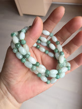 Load image into Gallery viewer, 100% natural type A light green jadeite jade beads bracelet group BQ76