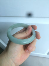 Load image into Gallery viewer, 57.3 mm Certified Type A 100% Natural green/gray Jadeite Jade bangle AZ69-0347
