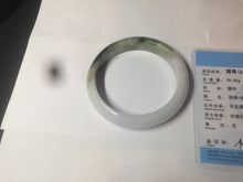 Load image into Gallery viewer, 60mm certified type A 100% Natural green/dark green/white jadeite jade bangle BG26-1711