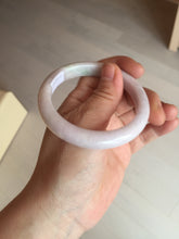 Load image into Gallery viewer, 54mm Certified Type A 100% Natural sunny green/white/purple Jadeite Jade bangle BL6-0372