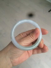 Load image into Gallery viewer, 55.5mm certified Type A 100% Natural light green/purple round cut Jadeite Jade bangle BK67-9881