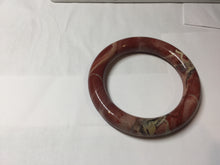 Load image into Gallery viewer, 58.3mm 100% natural red jasper stone(红碧玉,鸡血石) round cut bangle SY117