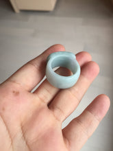 Load image into Gallery viewer, Size 10 1/4 100% natural type A light green saddle jadeite jade thumb ring BQ77