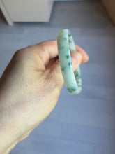 Load image into Gallery viewer, 51mm Certified Type A 100% Natural icy watery light green with green floating flowers thin Jadeite Jade bangle PJ56-1886