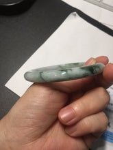 Load image into Gallery viewer, 58mm 100% natural type A certified dark green/purple jadeite jade bangle B120-3024