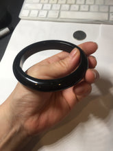 Load image into Gallery viewer, 62mm 100% Natural dark green/black meteorite Stellar Night sky nephrite bangle HT120-1016