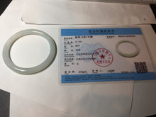Load image into Gallery viewer, Shopify only 5385mm Certified 100% natural Type A light green white jadeite jade bangle AX135-0224 add on item