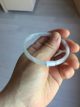 Load image into Gallery viewer, 50mm Certified Type A 100% Natural icy watery light purple green white slim Jadeite Jade bangle PJ55-2049