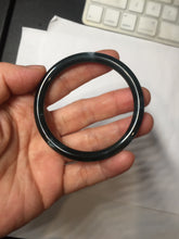 Load image into Gallery viewer, 51.9mm certified Type A 100% Natural dark green/black/gray Guatemala slim round cut Jadeite bangle PH181-2446