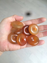 Load image into Gallery viewer, 30.5mm 100% natural icy clear red/yellow agate safety guardian donut add on item SY25