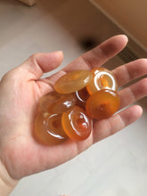 Load image into Gallery viewer, 30.5mm 100% natural icy clear red/yellow agate safety guardian donut add on item SY25