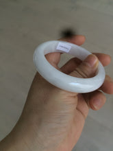 Load image into Gallery viewer, 52.9mm 100% natural Type A light purple/white jadeite jade bangle K109-8010