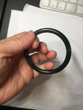 Load image into Gallery viewer, 51.9mm certified Type A 100% Natural dark green/black/gray Guatemala slim round cut Jadeite bangle PH181-2446