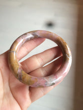 Load image into Gallery viewer, 56mm 100% natural red/pink/black/gray/brown round cut rose stone (Rhodonite) bangle SY24