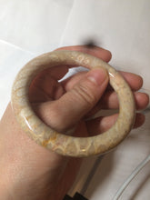 Load image into Gallery viewer, 55.6mm 100% natural beige yellow pink round cut Coral Jade (珊瑚玉) bangle SY59