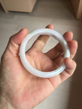 Load image into Gallery viewer, 56.3mm certified 100% natural type A icy watery green/purple jadeite jade bangle AR114-3556