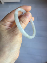 Load image into Gallery viewer, 50mm Certified Type A 100% Natural icy watery light purple green white slim Jadeite Jade bangle PJ55-2049