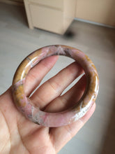 Load image into Gallery viewer, 56mm 100% natural red/pink/black/gray/brown round cut rose stone (Rhodonite) bangle SY24