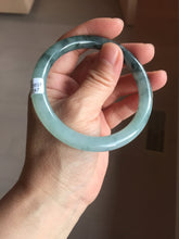Load image into Gallery viewer, 57mm Certified type A 100% Natural light green blue purple gray black Jadeite bangle PB275-2747