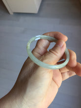 Load image into Gallery viewer, 50mm Certified Type A 100% Natural icy watery light purple white slim Jadeite Jade bangle PJ54-2048