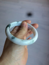 Load image into Gallery viewer, 59.5mm Certified 100% natural type A green white/light purple jadeite jade bangle AT86-9566