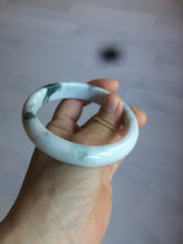 Load image into Gallery viewer, 59.5mm Certified 100% natural type A green white/light purple jadeite jade bangle AT86-9566