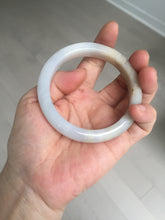 Load image into Gallery viewer, 57.2mm Certified Type A 100% Natural icy watery white purple black brown Jadeite Jade bangle H154-7049