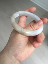 Load image into Gallery viewer, 57.2mm Certified Type A 100% Natural icy watery white purple black brown Jadeite Jade bangle H154-7049