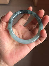 Load image into Gallery viewer, 57mm Certified type A 100% Natural light green blue purple gray black Jadeite bangle PB275-2747