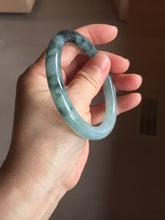 Load image into Gallery viewer, 57mm Certified type A 100% Natural light green blue purple gray black Jadeite bangle PB275-2747