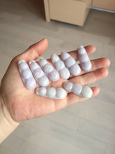 Load image into Gallery viewer, Type A 100% Natural white/green/purple Four Seasons Fortune Beans jadeite jade pendant group BK101