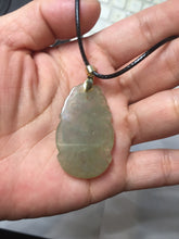 Load image into Gallery viewer, Type A 100% Natural Icy Watery Light Green gray (淡油冰)Jadeite Jade Greatest of All Time Goat Pendant PC229