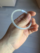 Load image into Gallery viewer, 50mm Certified Type A 100% Natural icy watery light purple white slim Jadeite Jade bangle PJ53-2054
