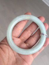 Load image into Gallery viewer, 54.9mm certified natural 100% natural Type A light green round cut jadeite jade bangle BP18-4995