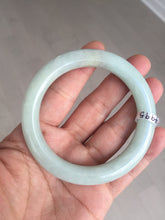 Load image into Gallery viewer, 54.9mm certified natural 100% natural Type A light green round cut jadeite jade bangle BP18-4995