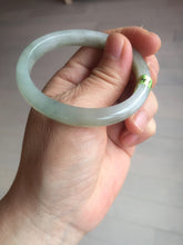 Load image into Gallery viewer, 50.5mm Certified Type A 100% Natural icy green brown oval Jadeite Jade bangle E55-3561