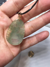 Load image into Gallery viewer, Type A 100% Natural Icy Watery Light Green gray (淡油冰)Jadeite Jade Greatest of All Time Goat Pendant PC230