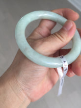 Load image into Gallery viewer, 54.9mm certified natural 100% natural Type A light green round cut jadeite jade bangle BP18-4995
