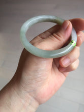 Load image into Gallery viewer, 50.5mm Certified Type A 100% Natural icy green brown oval Jadeite Jade bangle E55-3561