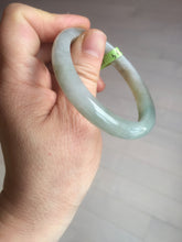 Load image into Gallery viewer, 50.5mm Certified Type A 100% Natural icy green brown oval Jadeite Jade bangle E55-3561