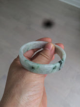 Load image into Gallery viewer, 51.7mm Certified type A 100% Natural sunny green/purple square Jadeite Jade bangle AZ56-7274