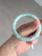 Load image into Gallery viewer, 53.3mm certified natural 100% natural Type A light green round cut jadeite jade bangle BP19-5001